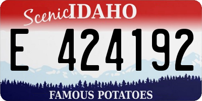 ID license plate E424192
