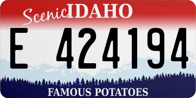 ID license plate E424194