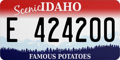 ID license plate E424200