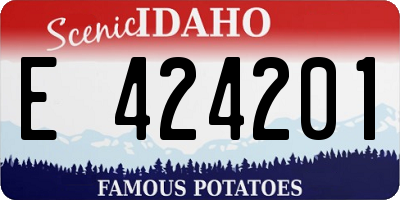 ID license plate E424201