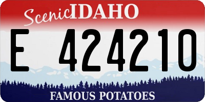 ID license plate E424210