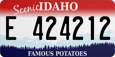 ID license plate E424212