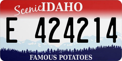 ID license plate E424214