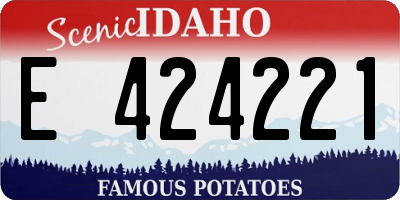 ID license plate E424221