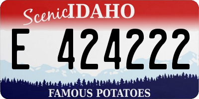 ID license plate E424222