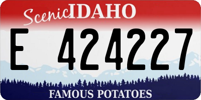 ID license plate E424227