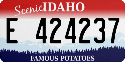 ID license plate E424237