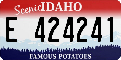 ID license plate E424241