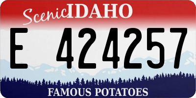 ID license plate E424257