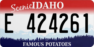 ID license plate E424261