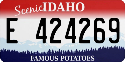 ID license plate E424269