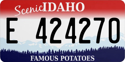 ID license plate E424270