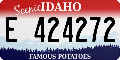 ID license plate E424272