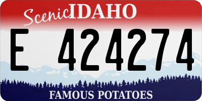 ID license plate E424274
