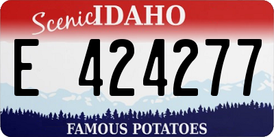 ID license plate E424277