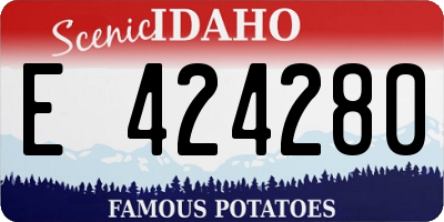 ID license plate E424280