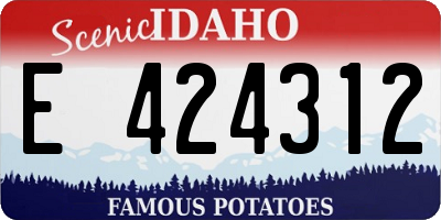 ID license plate E424312