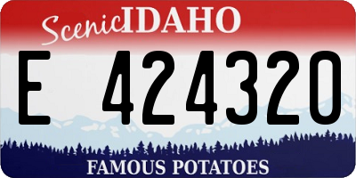 ID license plate E424320