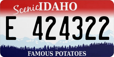 ID license plate E424322