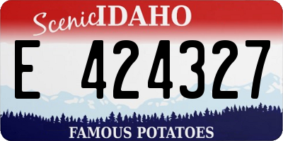 ID license plate E424327