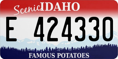 ID license plate E424330