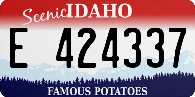 ID license plate E424337