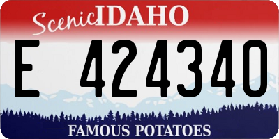ID license plate E424340