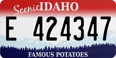 ID license plate E424347