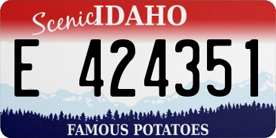 ID license plate E424351