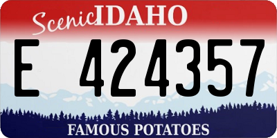 ID license plate E424357