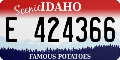 ID license plate E424366