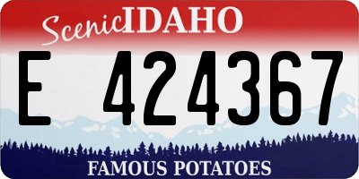 ID license plate E424367