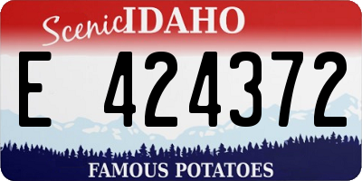 ID license plate E424372