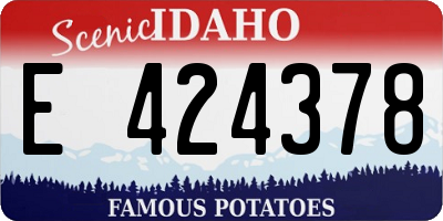 ID license plate E424378