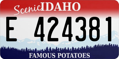 ID license plate E424381