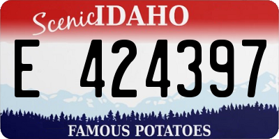 ID license plate E424397