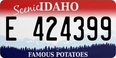 ID license plate E424399