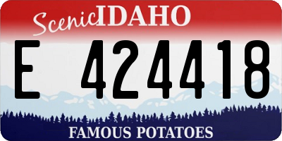 ID license plate E424418