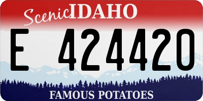 ID license plate E424420