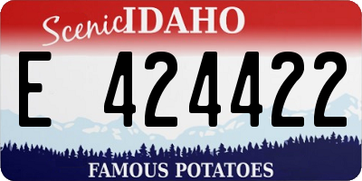 ID license plate E424422