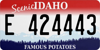 ID license plate E424443