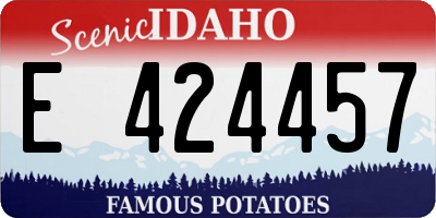 ID license plate E424457