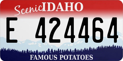 ID license plate E424464