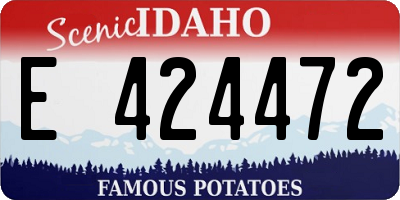 ID license plate E424472