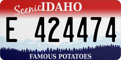 ID license plate E424474