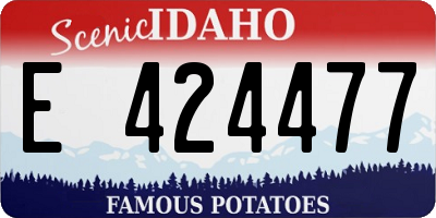 ID license plate E424477