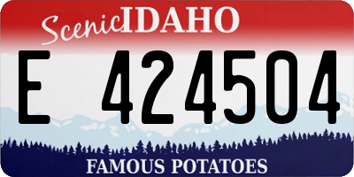 ID license plate E424504