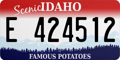 ID license plate E424512