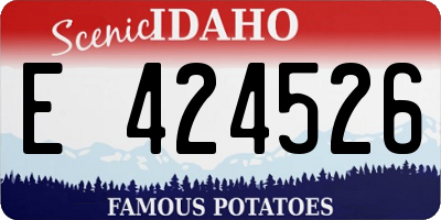 ID license plate E424526