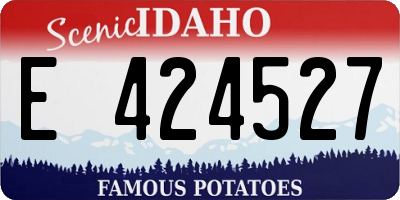 ID license plate E424527